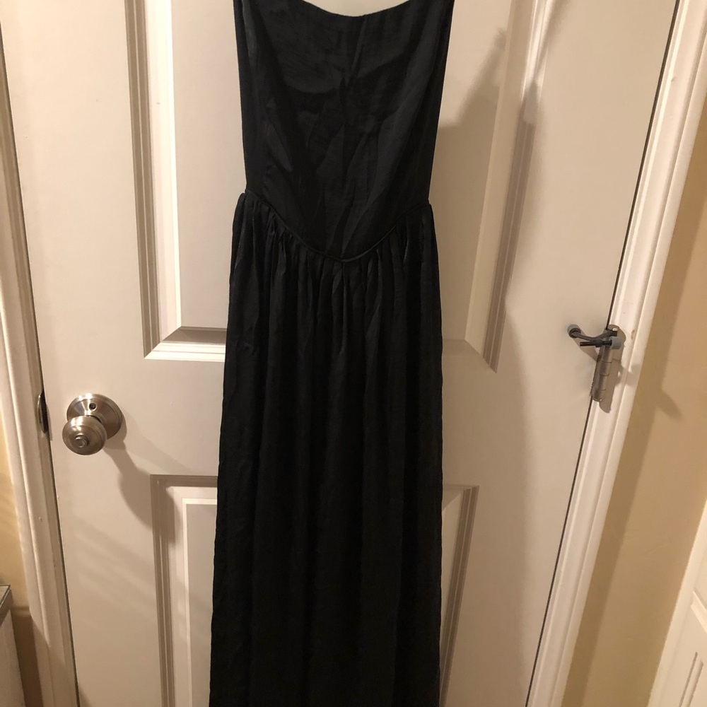 Silky Black Midi Dress